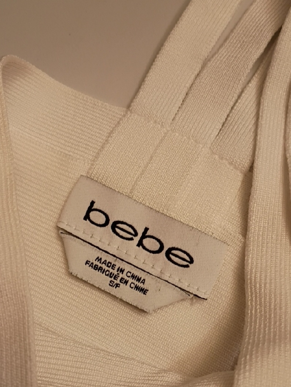 bebe White Bandage Mini Skirt  And Tank with Gold Buckle Accents - Picture 4 of 16